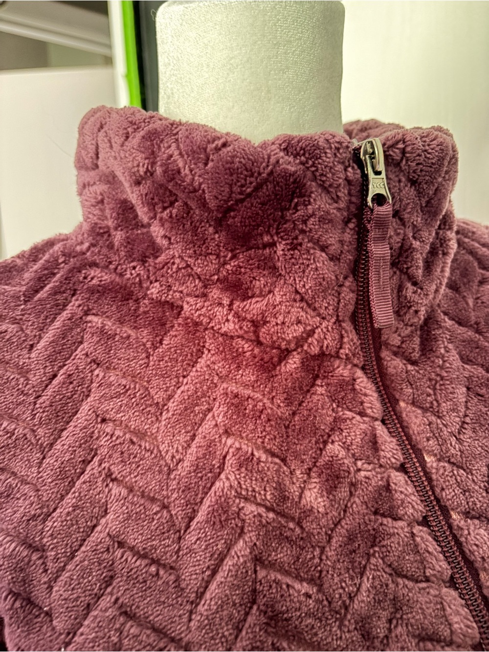 Free Country Plush Full-Zip Jacket in Deep Plum - Picture 3 of 4